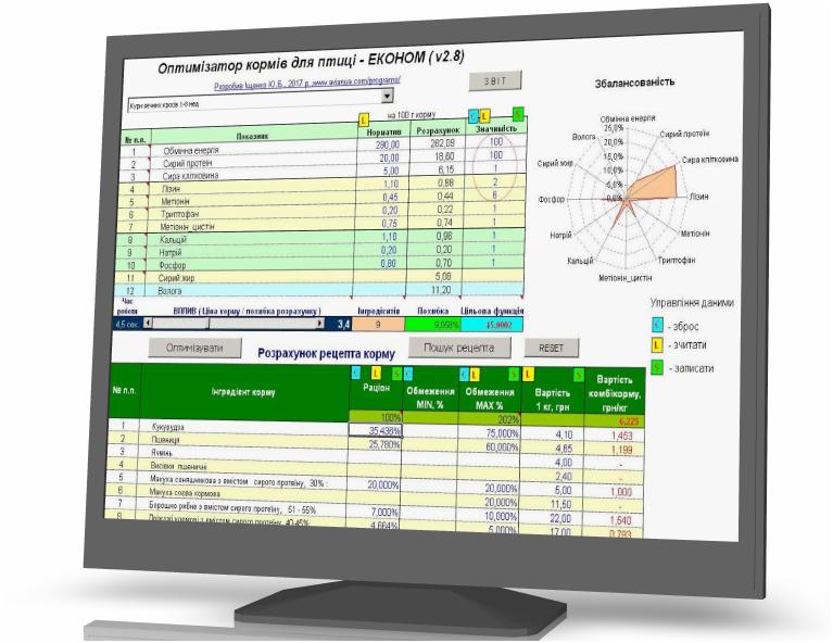 Оптимизатор кормов для 
птицы ЭКОНОМ